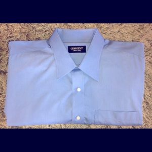 Custom made dress shirt 18 1/2” neck 34/35 sleeve